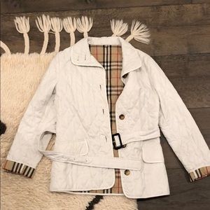 Burberry Nova Check Quilted Jacket w/ Belt Size S